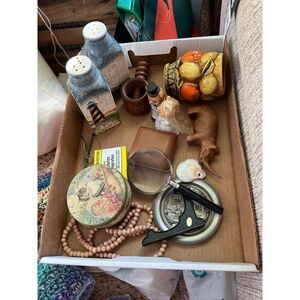 Flea Market Box of Assorted Vintage Hard Goods